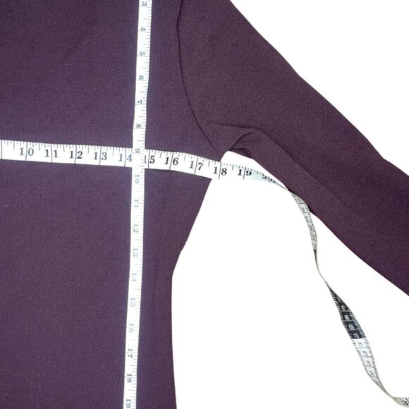 H&M Burgundy Cut-out Soft Jersey Round Neck Mini Dress Partly Lined Sz Large - Picture 5 of 10